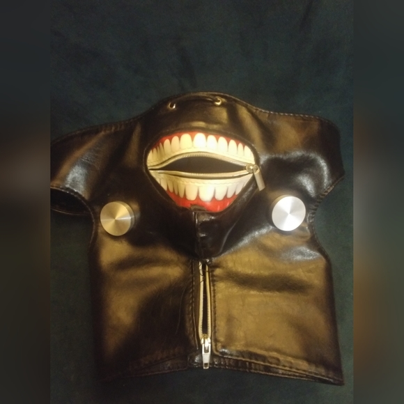 Tokyo Ghoul Ken Kaneki Face Mask Anime Zipper Silly - Picture 2 of 4
